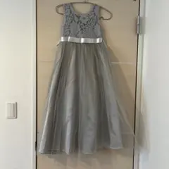 発表会　ドレス グレー レース　130