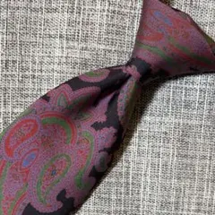 ETRO エトロ ネクタイ ペイズリー 黒 ブラック