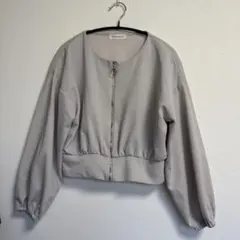 Couture Brooch グレー クロップドジャケット L