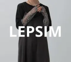 LEPSIM 袖切り替えプルオーバー グレーレオパード