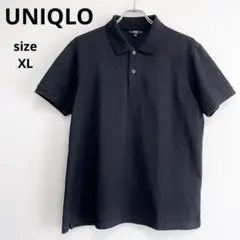 UNIQLO ユニクロ ドライカノコポロシャツ XL 黒 ブラック 半袖 無地