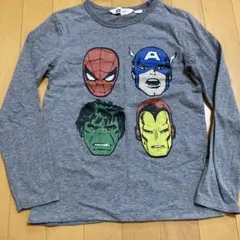 130〜140 H&M マーベル　marvel ロンT tシャツ