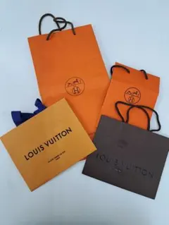 LOUIS VUITTON ・HERMESショップ袋 4点アソートセット②