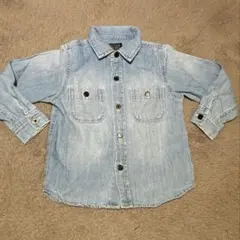 【BLUEU AZUR】キッズダンガリーシャツ100cmデニムシャツ