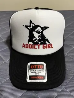〔未使用品〕ADDICT GIRL トラッカーメッシュキャップ　ホワイトブラック