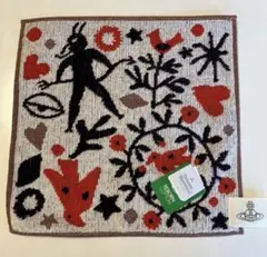 新品　ヴィヴィアンウエストウッド　ハンドタオル　タオルハンカチ　ループ付き　白