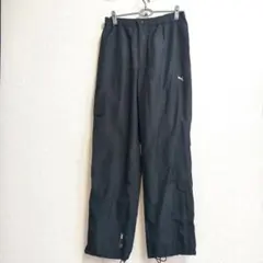 Puma プーマブラックナイロンパンツメンズLL