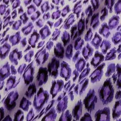 幅152×50cm＊幅広●布 豹柄 ヒョウ レオパード オックス パープル