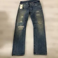 ダメージ加工 ブルーデニムジーンズ 29／30スリムフィット新品、未使用品