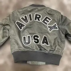AVIREX MA-1ジャケット カーキ　キッズ120㌢