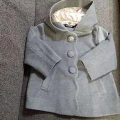クレードスコープ★グレーの可愛いフード付きコート90