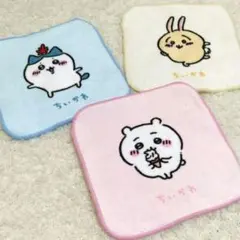 Ｒ　ちいかわ　タオルハンカチ３枚組　通園通学通勤入園入学新学期はんかち　ハチワレ