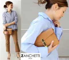 新品タグ付き　121,000円　ZANCHETTI ３WAYスクエアバッグ　牛革のサムネイル