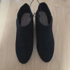 美品 アンクルブーツ ローヒール レディース ブラック シンプル カジュアル