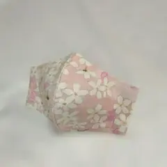 【セール】ハンドメイドインナーマスク立体　子供用　花柄ピンクマスク