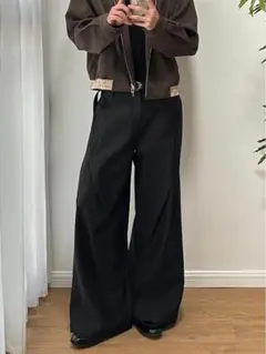 BAOVICTO プリーツワイドパンツ ダークグレー Ultimus 深水光太 BAOVICTO プリーツワイドパンツ ダークグレー Ultimus 深水光太