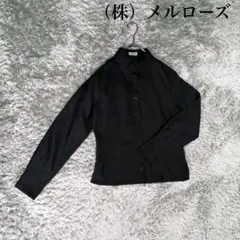 （株）メルローズ 長袖ブラウス スタンダードカラー 日本製 スリット入りのサムネイル