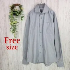 【リブラン】シャツ ストライプ シンプル オフィス カジュアル レジャー 長袖