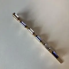 ゴールドと紫色ストーンのヘアクリップ　未使用