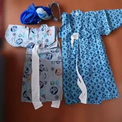 男児用ゆかた2点セット と帯