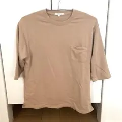 D collection ベージュ 七分丈Tシャツ