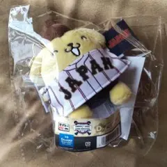 侍ジャパン.サンリオタイトーくじD賞カラビナ付きマスコット応援ポムポムプリン