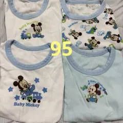 ♡ミッキーマウス柄シャツ肌着95サイズ4枚セット♡