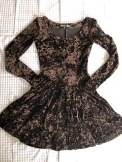 即購入⭕️ 美品‼️ Betsey Johnson ベルベットフレアワンピース M