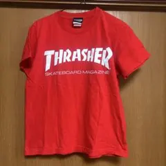 THRASHER 半袖レッド　ロゴプリント　Sサイズのサムネイル