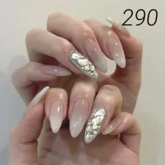 ネイルチップ　ブライダル　ベイビーブーマー　フレンチ　マグネット　ワンホン