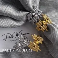 パミュ♡高品質リング台座/クールイレギュラーおしゃれ大きさ調整可能1個225円