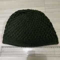 オリーブグリーン ニットビーニー