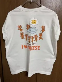 トムとジェリー 半袖Tシャツ I LOVE CHEESE