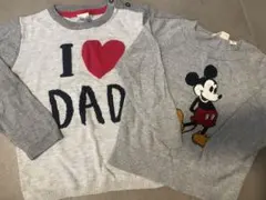 H&M I LOVE DAD & Disney 長袖カットソー 2点セット