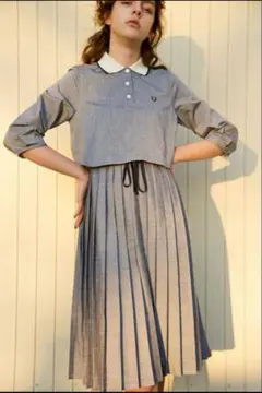 FREDPERRY × CAROLINAGLASER シャツワンピース グレー