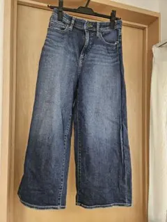 ★⑲ ユニクロ ストレートデニム ダークブルー