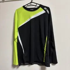 YONEX 長袖 ウォームアップウェア L 黒/黄緑