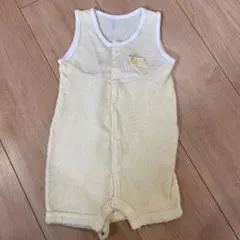 familiar イエロー ボート刺繍ロンパース 60-75cm 夏用