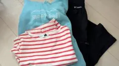 コロンビアオムニヒートパンツ、モンベルパーカー、ロゴスカットソー