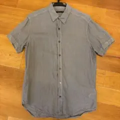 極美品 セオリー 高級リネン100% 半袖シャツ グレー XSのサムネイル
