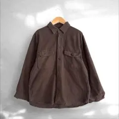 00s シャモアクロス ヘビーネルシャツ ヘビネル ブラウン 古着 アメカジ