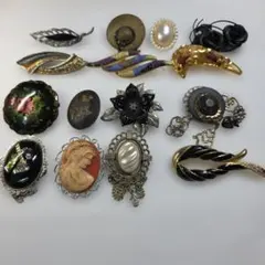 ビンテージブローチセット 15点　NO3