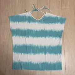 NICE CLAUP タイダイ柄Vネックトップス