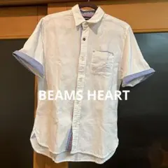 beams メンズ 半袖シャツ ホワイト ボタンダウンのサムネイル