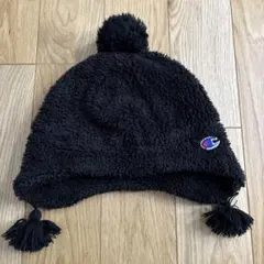 champion チャンピョン　ポンポンニット帽　ボア　ビーニー　ブラック