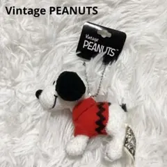 スヌーピー ぬいぐるみ マスコット 新品 50年代 シャツ 赤 PEANUTS