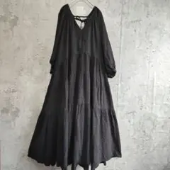 DOUX ARCHIVES　ボリューム　ふんわりティアードワンピース　マキシ丈のサムネイル
