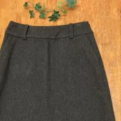 MARGARET HOWELL ウールスカート ダークグレー