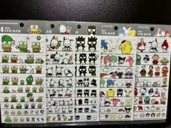 ケロケロケロッピー　バツ丸　ポチャッコ　サンリオシール4サイズステッカー５シート