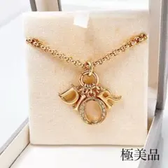 新品同様 ディオール dior CD ペンダント ネックレス ゴールド Y966